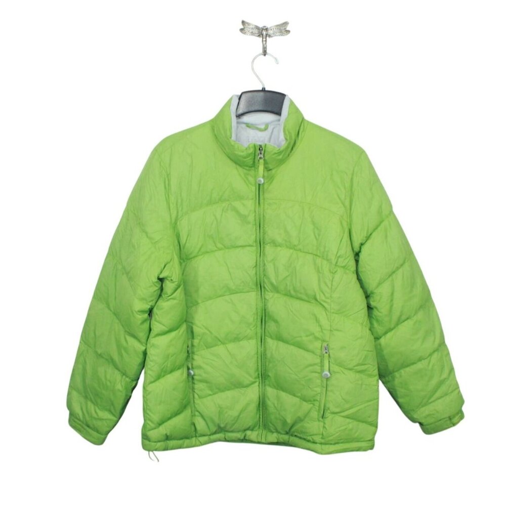 LL Bean Green Goose Down Puffer Jacket Quilted Heavyweight Size XL